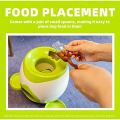 Dog Tennis Ball Treat Dispenser Smart Interactive Dog Toy with Reward System for Puppy Behavior Training Indoor Exercise