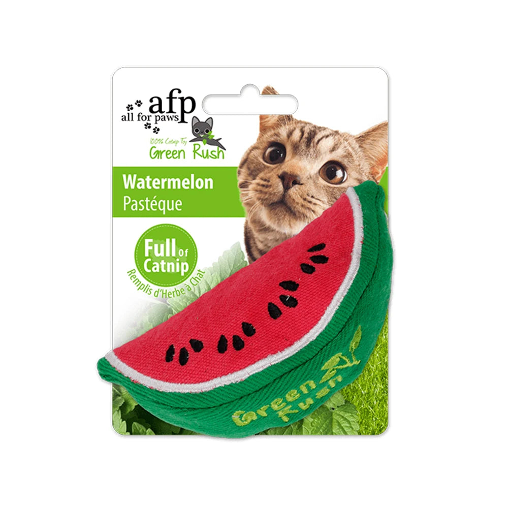 All For Paws Cat Catnip Toys Carrot Banana Watermelon Tuna Shape Catnip Toy For Cats Durable Canvas Toy With Crinkle Sound