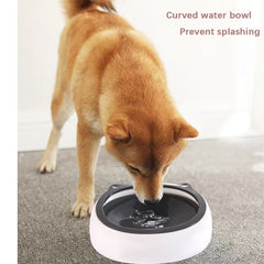 Dog Drinking Water Bowl Floating Non-Wetting Mouth Cat Bowl Without Spill Drinking Water Dispenser Plastic Anti-Over Dog Bowl