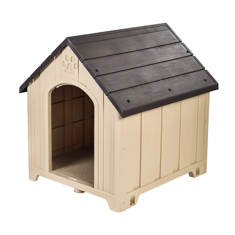 Luxury Large Dog House With Removable Cleaning Feature Solid Pattern Plastic Pet Villa Carrier Button Closure Type For Cats Dogs