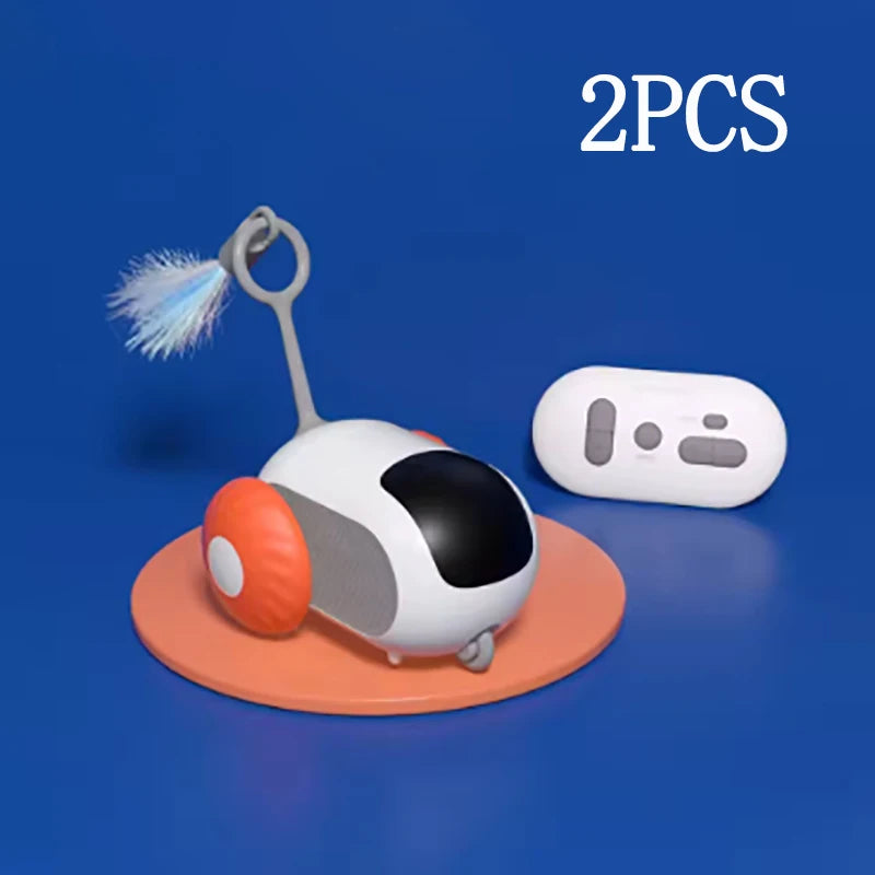 Electric cat toy remote control sports car self entertainment toy suitable for cats indoor interactive intelligent sports car