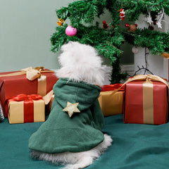 Christmas Cat Outfit Pet Cloak with Pompoms Puppy Cape Cute Cat Costume Pet Christmas Cloak for Xmas Party