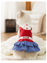College Style Dress -25 Years New Autumn and Winter Warm Thin Cat and Dog Clothing