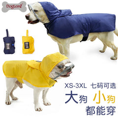Doglemi Waterproof Nylon EVA Dog Raincoat with Hood for Large Dogs Summer Pet Clothing Durable and Lightweight Storage Friendly