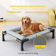 Elevated Pet Bed for Dogs & Cats Durable Breathable Cat Bed with Slope Headrest Washable Pet Bed Cat House for All-Season Use