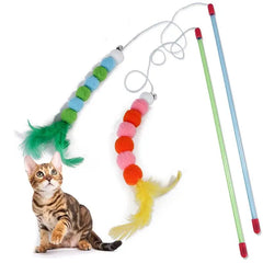 Soft Feather Toy Colorful Cat Toy Funny Cat Stick Small Accessories Safety Pet Supplies Fashion Daily Items Cute Useful Cat Toy