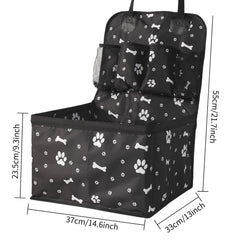 Dog Car Seat with Storage Pockets,Scratch Proof Durable Pet Booster Car Front Seat for Small Medium Dog