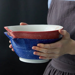 8 Inch Cartoon Kitten Bowl Ceramic Noodle Bowl Large Ramen Bowl, Maneki Neko Cat Soup Salad Mixing Bowl