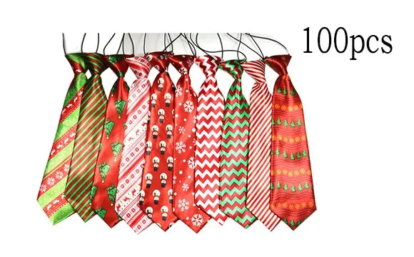 New 30/100pcs  Christmas Pet Dog Grooming Accessories Large Dog Neckties Ties Elastic band Adjustable Pet Dog Large Ties Bowties