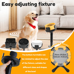 Adjustable Dog Bowl Stand Stable Elevated Dog Bowl Stand With Stainless Steel Bowl 2 Placement Modes Non Slip Tilted Pet Bowl