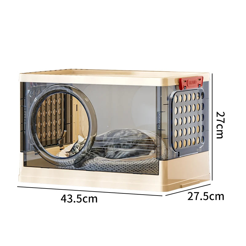 Multifunctional Cat Villa Large Indoor Pet Cage Multilayer Transparent Dog House Folding Luxury Cats Villa Bed with Storage Box