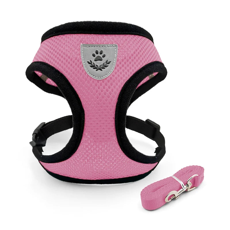 Reflective Pet Harness and Leash Set for Small Medium Dog Cats Breathable Pets Vest Lightweight Collar Harnesses Kitten Supplies