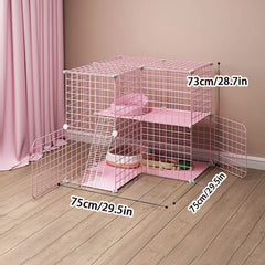 Cat Cage for Home Use, Indoor Free Space, Portable Assembly, Suitable for Multiple Cats, Kittens, Small Animals, Squirrels, Pets, Simple Empty Cage, Cat Cabinet, Cat House