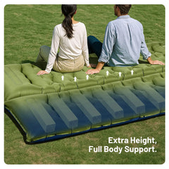 Outdoor Camping inflatable Mattress, Inflatable Sleeping Pad with Built-in Pillow Pump Air Mat for Travel Hiking Climbing