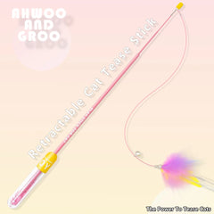 Starry Sky Cat Teaser Wand Kitty Interactive Toys Kitten Funny Feather Colorful Three Sections Rod Teaser Wand Pet Cat Supplies