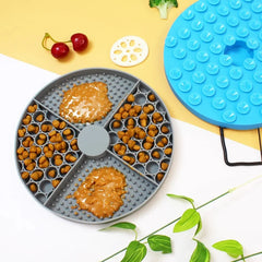 Pet Lick Circular Silicone Mat Dog cat Slow Food Plate Dog Bathing Distraction Silicone pad Sucker Food Training Feeder Supplies