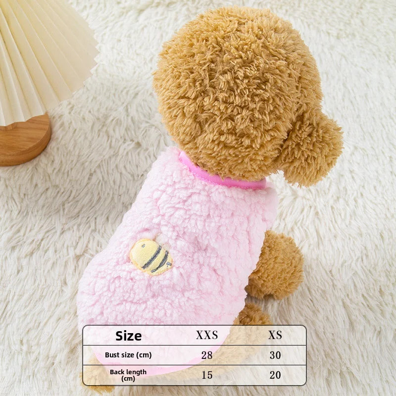 Winter Puppy Clothes Thremal Pet Vest For Small Dogs Cats Soft Warm Home Wear Coat Sweater For Kittens Newborn Pets