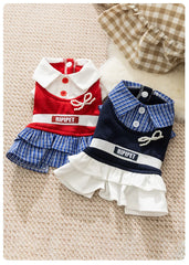 College Style Dress -25 Years New Autumn and Winter Warm Thin Cat and Dog Clothing