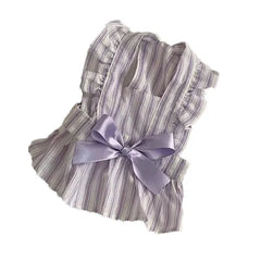 Bichon Teddy Dog Cat Striped Dress Summer Lightweight Breathable Adjustable Puppy Clothes Ready To Ship Cute Spring Pet Apparel