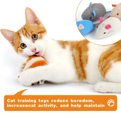 Catnip Mouse Toys,9 Pcs Catnip Toys for Cats,Mini Pet Chew Small Plush Mouse Cat Toy,Cat Teeth Cleaning,Indoor Interactive Toys