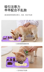 New Cat and Dog Silicone Slow Food Pad Dog Slow Food Sharing Placemat with Suction Cup Pet Licking Pad Silicone Eating Utensils