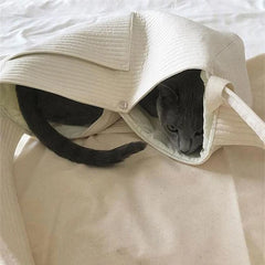 Outdoor Pet Carrier Bag Cat Dog Harness Travel Handbag Canvas Single Shoulder Cat Bag Sling Comfortable Tote Bag Breathable