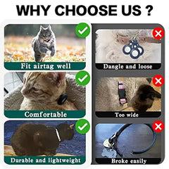 Pet protective case collar anti loss locator with reflective strip and bell collar adjustable size pet tracker accessories