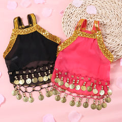 All Seasons Soft Cute Cat Skirt Sleeveless Small Cat Princess Dress Bell Decoration Breathable Dog Dress Clothes Accessories