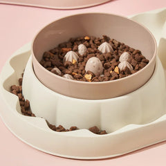 Pet stainless steel double bowl cat bowl leak proof food dog choking slow food bowl spill proof cat bowl dog bowl pet bowl