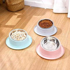Stainless steel pet bowls cat supplies anti spill slanted bowls anti slip tableware supplies pet food bowls dog bowls universal