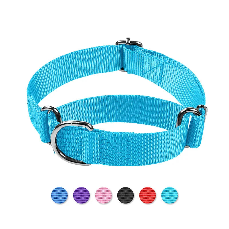 Dog Collar Adjustable Nylon Anti-Punch Pet Collar with Metal D Ring Strong & Durable for Medium & Large Dogs Training Dog Collar