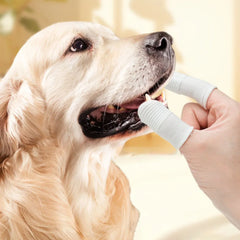 10pcs Soft Pet Finger Toothbrush Finger Sleeve Brushes Remove Tartar Cochlear Clean for Dog Cat Toothbrush Pet Oral Care