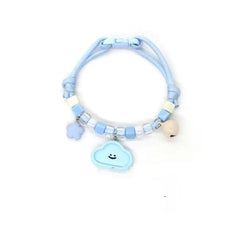 New Cartoon Pet Bell Collar for Puppies Woven Dopamine Pet Cat Dog Necklace Adjustable Cartoon Small Pendant