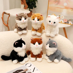 Simulation Cat Doll Gentle And Comfortable Lifelke Doll Stuffed Animal Cat Home Ornament Holiday Surprise Gift