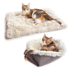 Autumn Winter Thick Cat Bed Pet Mat Dual-use Dog Bed Cat Mat Plush Cat Mattress Pet Bed Autumn and Winter Nest Mat 2025 New