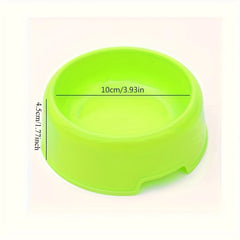 6/7/8 Random Color Plastic Pet Bowls - Round Single Bowls for Cats and Dogs, Pet Supplies Single Bowls (Random Color 6/7/8 Pack), Suitable for Feeding Stray Dogs, Homeless Puppies, Homeless Kittens, Planning Pet Food.