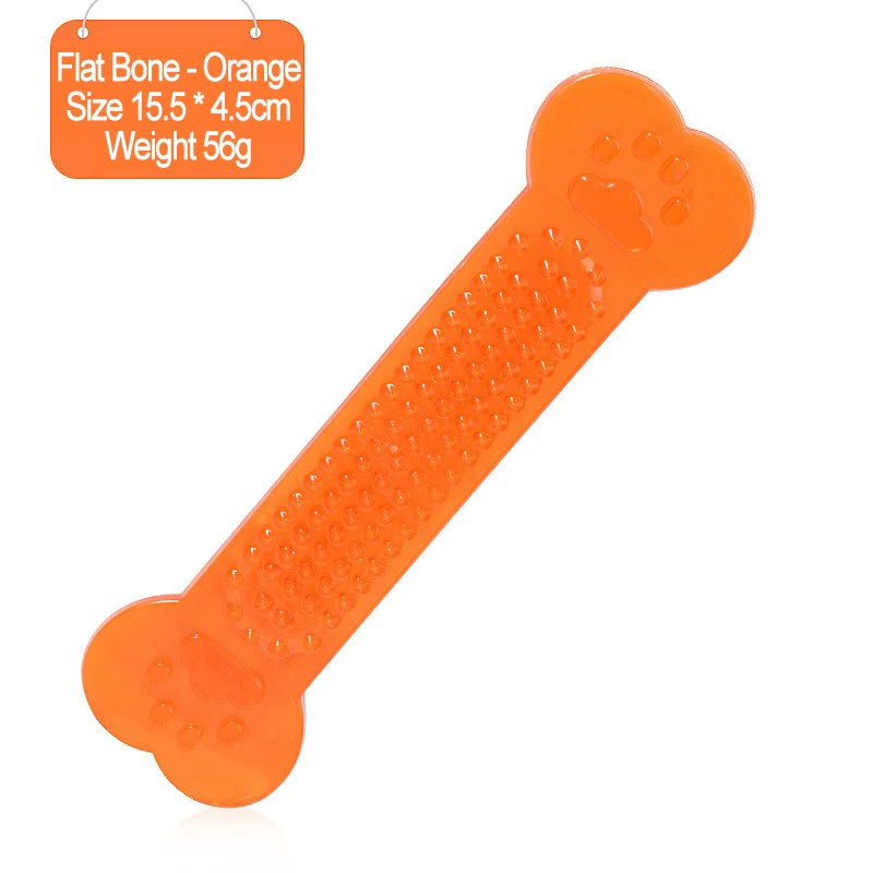 Pet Dog Chew Toys Training Games for The Dog Indestructible Rubber Bone Toy Aggressive Chewers Dog Toothbrush GWJ10