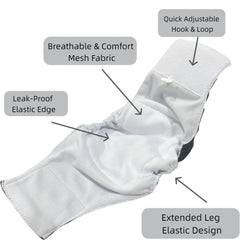 3Pcs Washable Male Dog Diaper for Small Medium Dogs Reusable Pets Physiological Pants Leak Proof Pet Urine Pant Yorkshire Pug