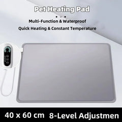 Pet Intelligent Temperature Control Heating Pad, Waterproof Electric Warm Mat with Constant Temperature for Cats and Dogs Winter