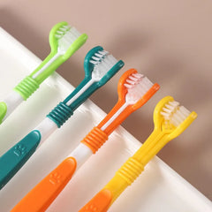 3-Sided Pet Toothbrush Dog Plastic Toothbrush Removing Bad Breath Tartar Cleaning Mouth Pet Dental Care Cat Cleaning Mouth
