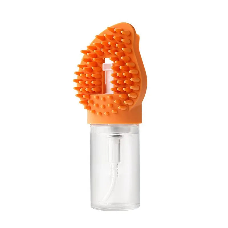 Pet Bath Brush with Soap Dispenser: 2-in-1 Massage & Cleaning Tool for Dogs & Cats - Gentle Exfoliating and Lathering