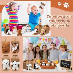 18Pcs Mini Plush Dogs Bulk Puppy Stuffed Animals Small Stuffed Cute Assorted Soft Plush Toys Doll for Puppy Birthday Party Favor