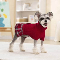 1pc Small Dog Winter Sweater Dress - Soft Knit Turtleneck for Yorkie/Chihuahua/Teacup, Cute Puppy Clothes, Winter Pet Gift