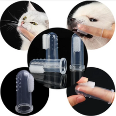 4pcs Pet Finger Toothbrush Super Soft Dog Cat Silicagel Toothbrush Bad Breath Tartar Teeth Care Tool Pet Cleaning Supplies