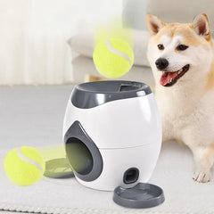 Dog Tennis Ball Treat Dispenser Smart Interactive Dog Toy with Reward System for Puppy Behavior Training Indoor Exercise