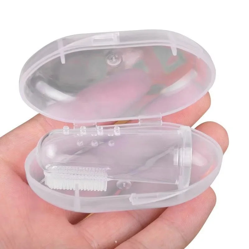 5 Sets of Pet Silicone Finger Sleeves Boxed Toothbrushes for Cats Dogs Brushing Finger Sleeves Pet Teeth Oral Cleaning Products