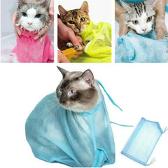 1Pc Cat Bathing Grooming Bag - Adjustable Breathable, Ideal for Nails Trimming & Medicine Taking