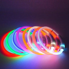 Size customizable New Dog Luminous Collar Bright Dog Collar Glowing Led Light Dog Collar Light Night Safety GXQ02