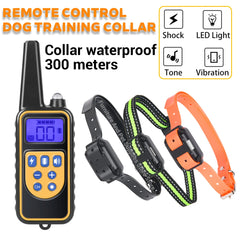 Electric Dog Training Collar Waterproof Dog Bark Collar Pet With Remote Control Rechargeable Anti Barking Device All Size Dogs