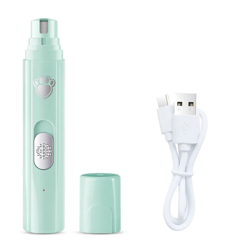 5V USB Electric Cat Nail Grinder With Clippers LED Light Pet Nail Grinder 500 MAh Pet Nail Trimmers For Dog Paws Grooming